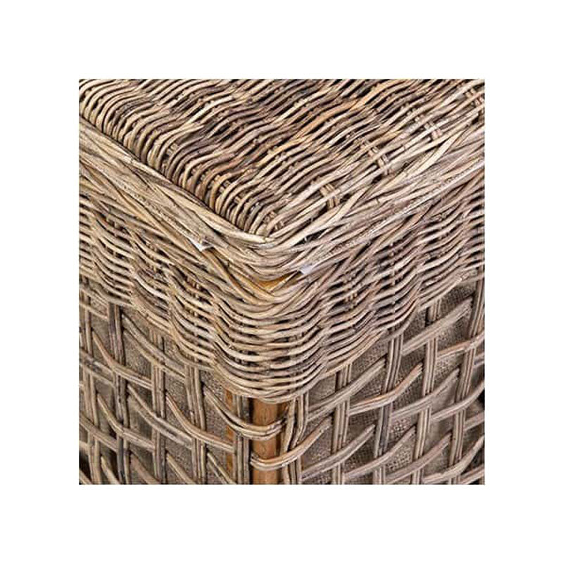 Milton Rattan Bench with shoe storage by Jeffan | Bins, Baskets & Buckets | Modishstore - 6