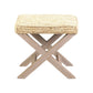 20" H X-Style Ottoman with Raffia Set of 2 by Jeffan | Ottomans | Modishstore - 7