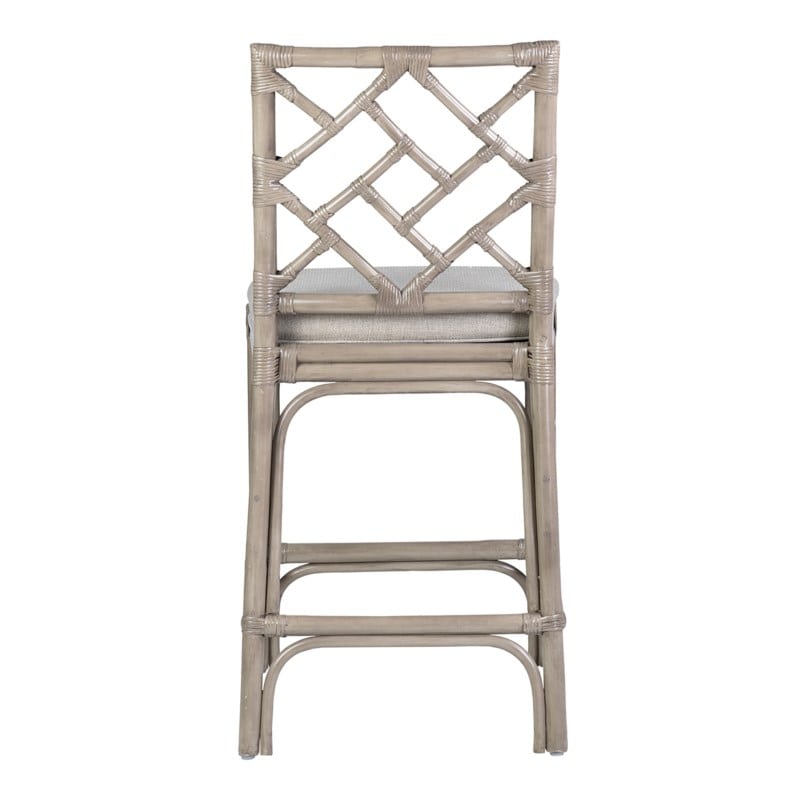 Hampton Chippendale Rattan Counter Stool by Jeffan | Counter Stools | Modishstore - 2