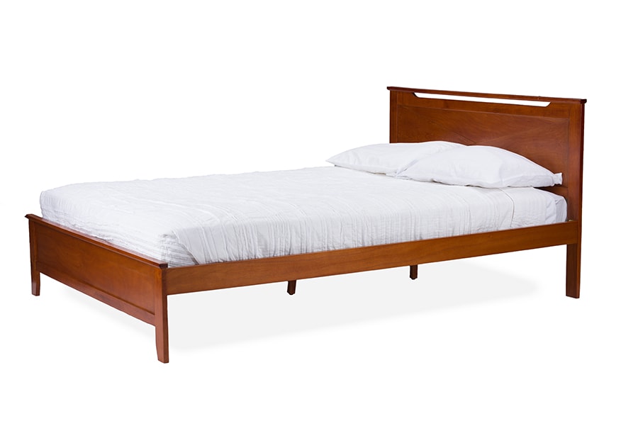 baxton studio demitasse brown wood contemporary twin size bed | Modish Furniture Store-2