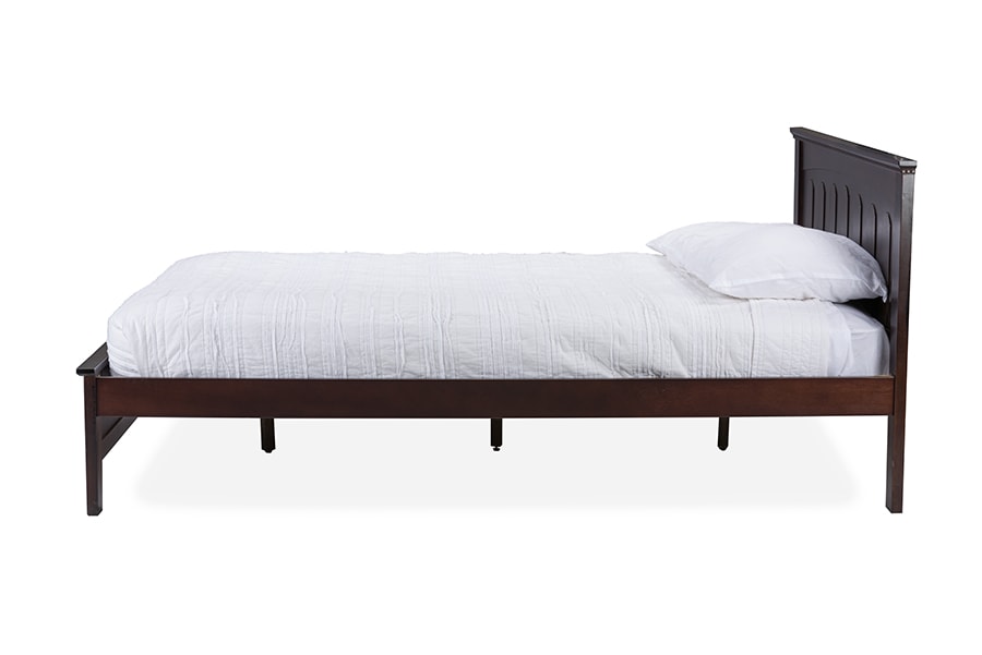 baxton studio spuma cappuccino wood contemporary full size bed | Modish Furniture Store-4