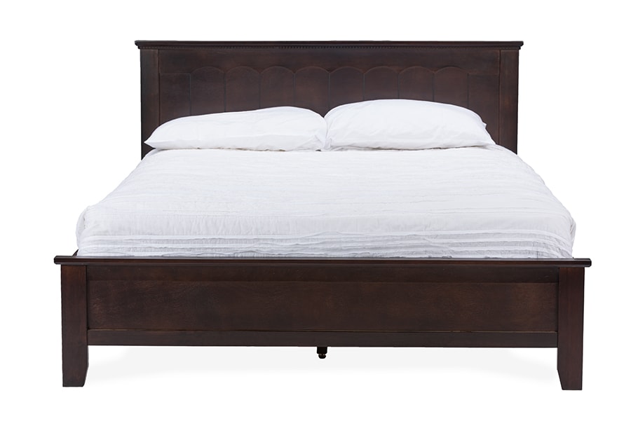 baxton studio schiuma cappuccino wood contemporary twin size bed | Modish Furniture Store-3