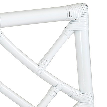 Hampton Chippendale Rattan Side Chair White Set of 2 by Jeffan | Side Chairs | Modishstore - 3