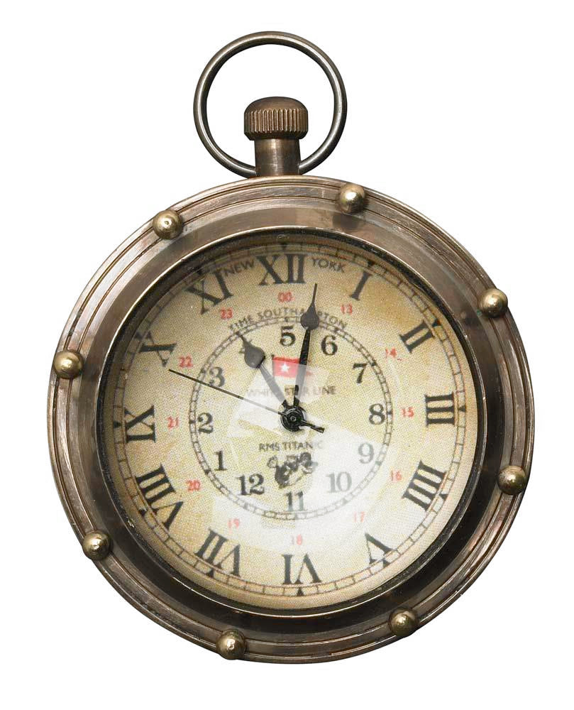 Porthole Eye Of Time - Bronze by Authentic Models | Clocks | Modishstore-2