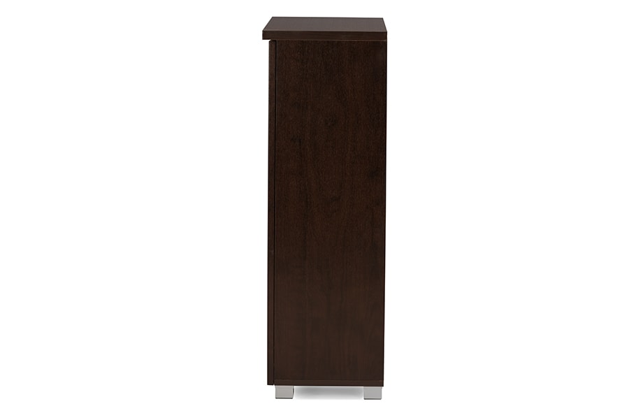 baxton studio adalwin modern and contemporary 2 door dark brown wooden entryway shoes storage cabinet | Modish Furniture Store-5