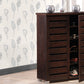 Baxton Studio Adalwin Modern and Contemporary 2-Door Dark Brown Wooden Entryway Shoes Storage Cabinet | Modishstore | Cabinets