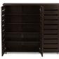 Baxton Studio Adalwin Modern and Contemporary 3-Door Dark Brown Wooden Entryway Shoes Storage Cabinet | Cabinets | Modishstore - 2