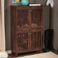baxton studio fernanda modern and contemporary 4 door oak brown wooden entryway shoes storage tall cabinet | Modish Furniture Store-8