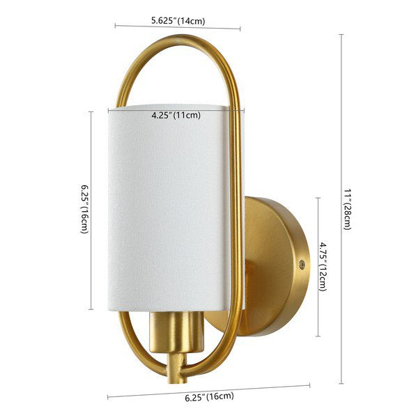 Safavieh Haldea Wall Sconce - Brass | Sconces | Modishstore - 3