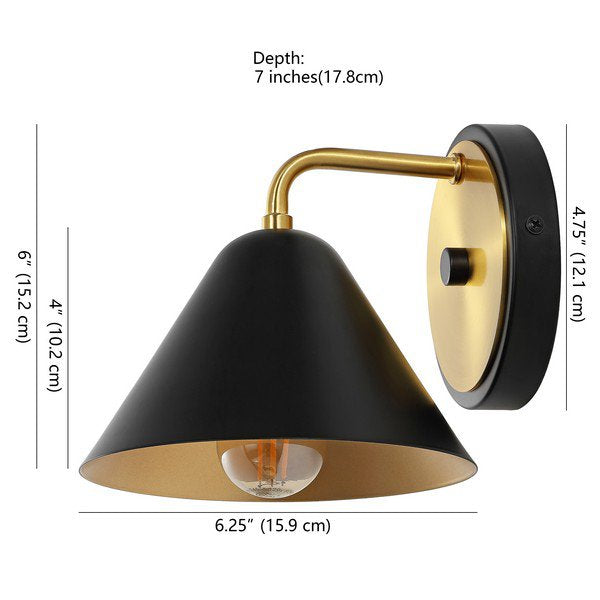Safavieh Jynn Wall Sconce - Black | Sconces | Modishstore - 3