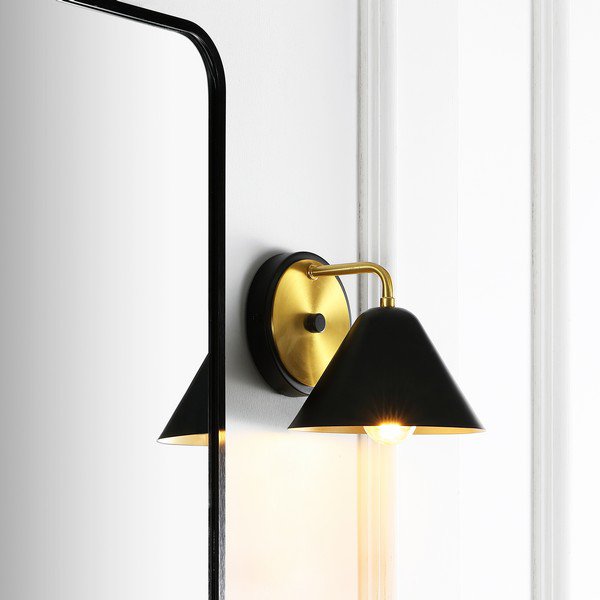 Safavieh Jynn Wall Sconce - Black | Sconces | Modishstore