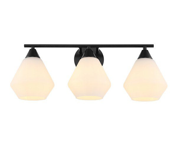 Safavieh Amani, 3 Light, 24 Inch, Black/White, Iron Wall Sconce - Black | Sconces | Modishstore - 2