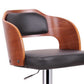 baxton studio sitka walnut and black modern bar stool | Modish Furniture Store-2