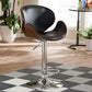 baxton studio crocus walnut and black modern bar stool | Modish Furniture Store-4