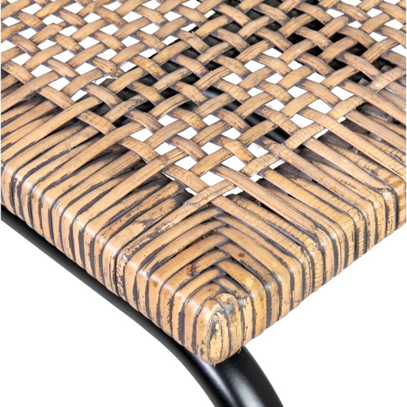 Soho Side Chair - Rattan/Iron Grey Set of 2 by Jeffan | Side Chairs | Modishstore - 5