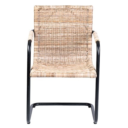 Soho Arm Chair - Rattan/Iron Grey Set of 2 by Jeffan | Armchairs | Modishstore