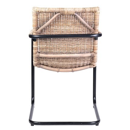 Soho Arm Chair - Rattan/Iron Grey Set of 2 by Jeffan | Armchairs | Modishstore - 2