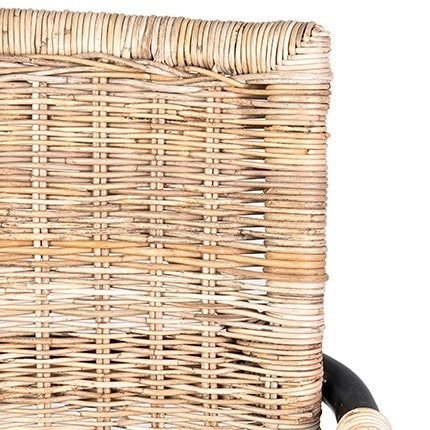 Soho Arm Chair - Rattan/Iron Grey Set of 2 by Jeffan | Armchairs | Modishstore - 3