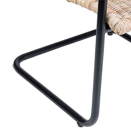 Soho Arm Chair - Rattan/Iron Grey Set of 2 by Jeffan | Armchairs | Modishstore - 5