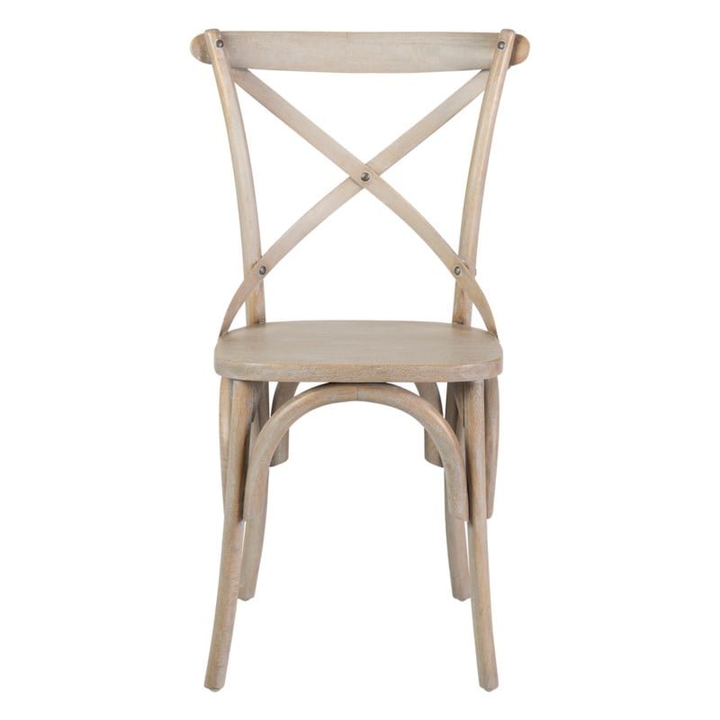 Lowry Mango Wood Dining Chair - Grey Set of 2 by Jeffan | Dining Chairs | Modishstore - 2