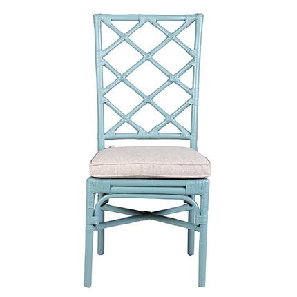 Pembroke Rattan Side Chair With A Repeat Diamond Pattern Set of 2 by Jeffan | Side Chairs | Modishstore