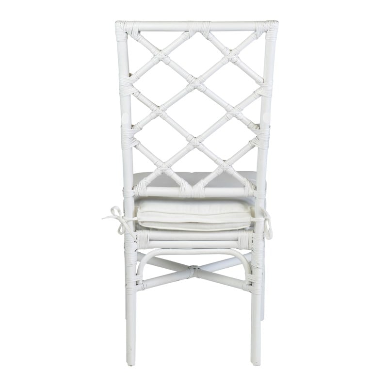 Pembroke Rattan Side Chair With A Repeat Diamond Pattern Set of 2 by Jeffan | Side Chairs | Modishstore - 9