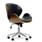 Baxton Studio Bruce Walnut and Black Modern Office Chair | Modishstore | Office Chairs
