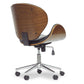 baxton studio bruce walnut and black modern office chair | Modish Furniture Store-4