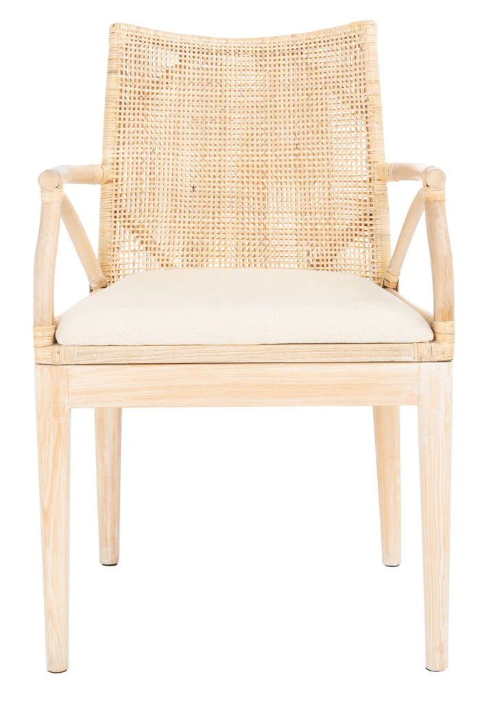 Safavieh Gianni Arm Chair - Natural White Wash | Accent Chairs | Modishstore - 2