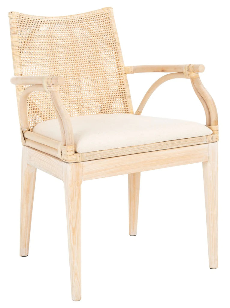 Safavieh Gianni Arm Chair - Natural White Wash | Accent Chairs | Modishstore - 7