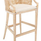 Safavieh Brando Bar Stool - Natural White Wash | Bar Stools | Modishstore - 2