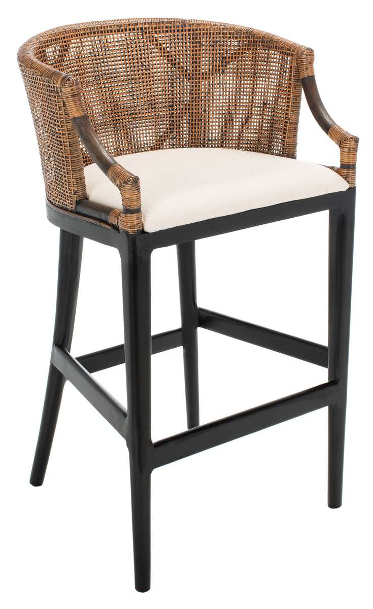 Safavieh Brando Bar Stool - Natural Wash | Bar Stools | Modishstore - 3