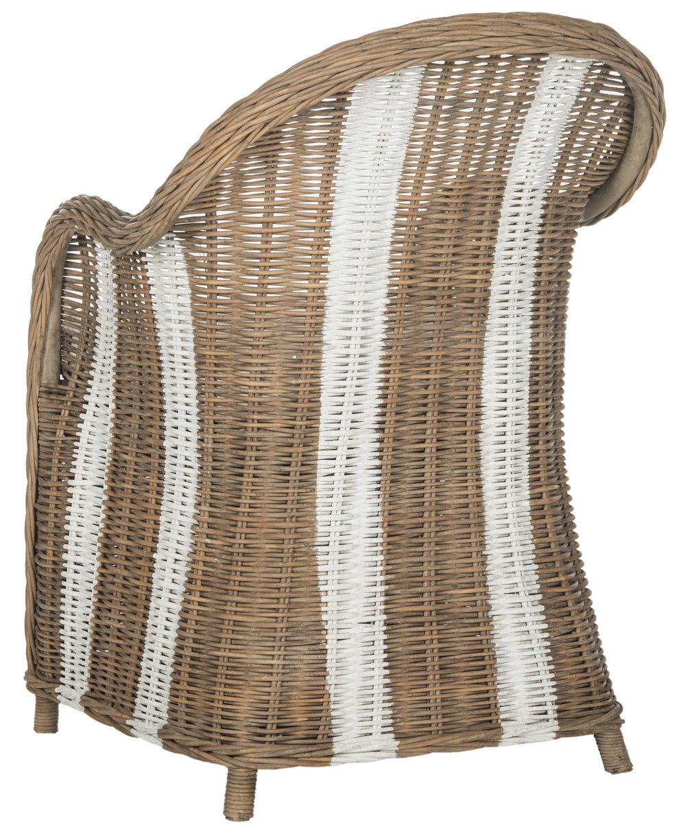 Safavieh Hemi Striped Wicker Club Chair | Armchairs | Modishstore - 5