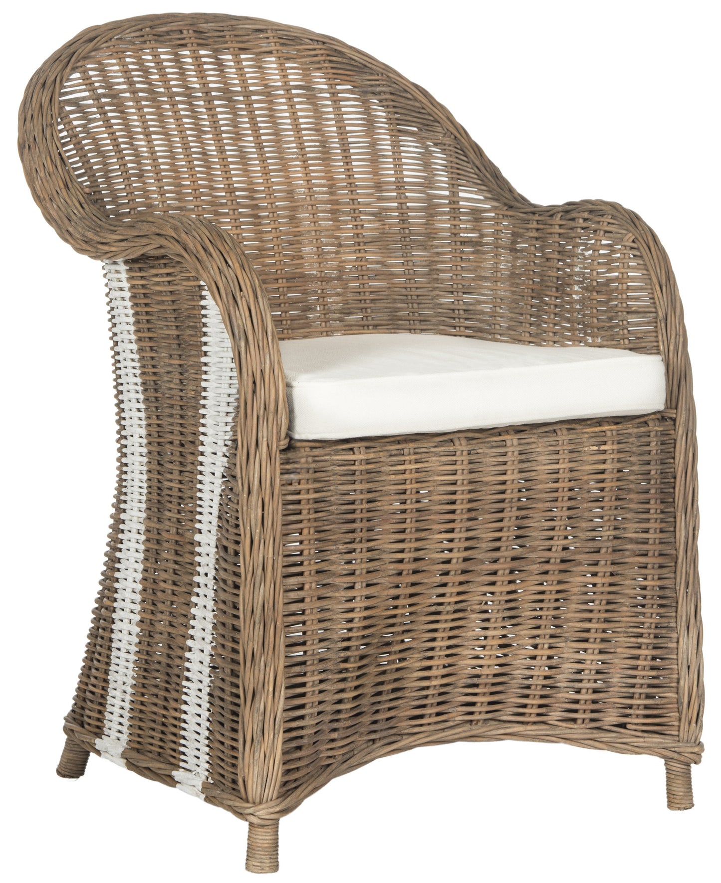 Safavieh Hemi Striped Wicker Club Chair | Armchairs |  Modishstore  - 6