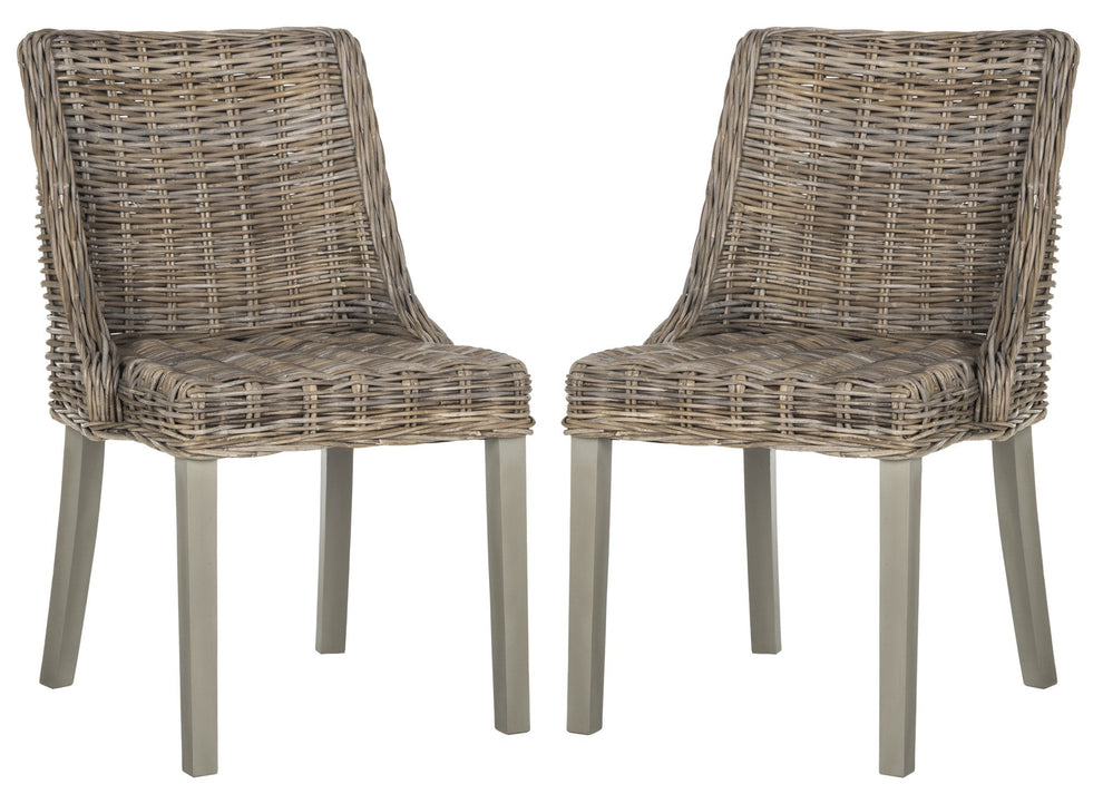 Safavieh Caprice Wicker Dining Chair With Leather Handle | Dining Chairs | Modishstore - 2