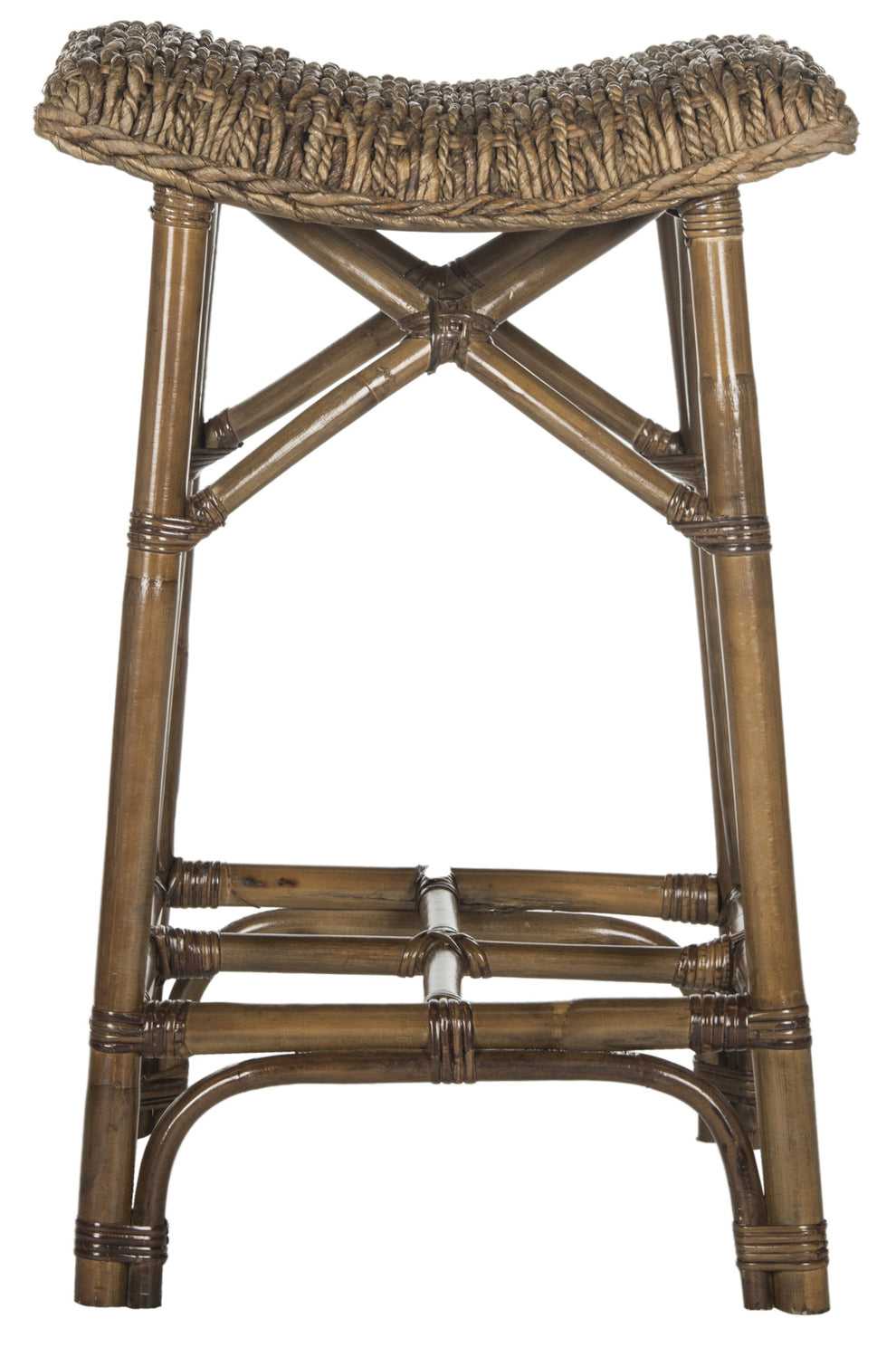 Safavieh Ramiro Wicker Barstool | Bar Stools | Modishstore - 3