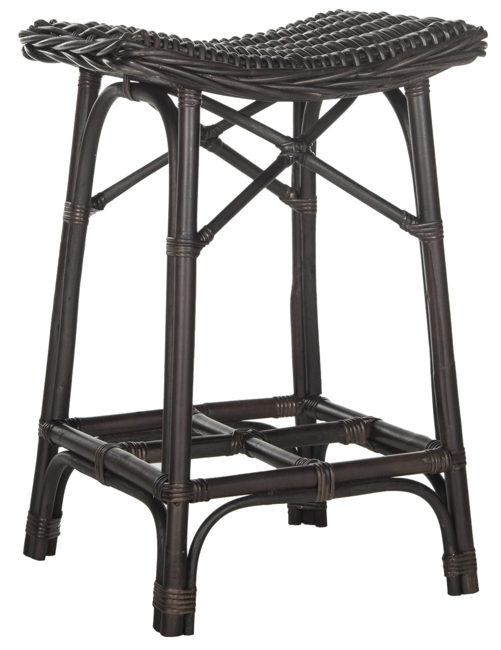 Safavieh Amara Wicker Barstool | Bar Stools | Modishstore - 5