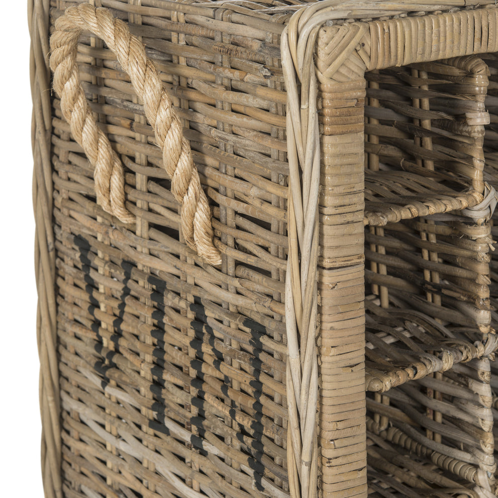 Safavieh Aziza 16 Bottle Wicker Wine Rack | Wine Racks | Modishstore - 3