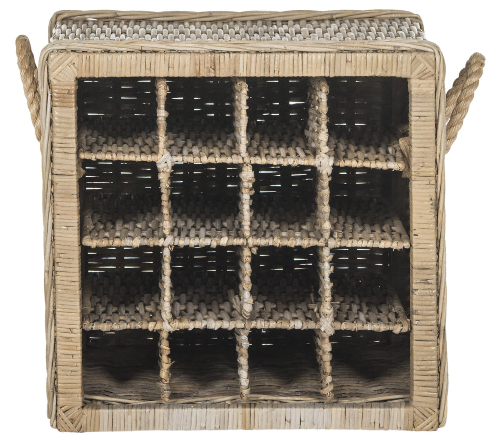 Safavieh Aziza 16 Bottle Wicker Wine Rack | Wine Racks | Modishstore - 2