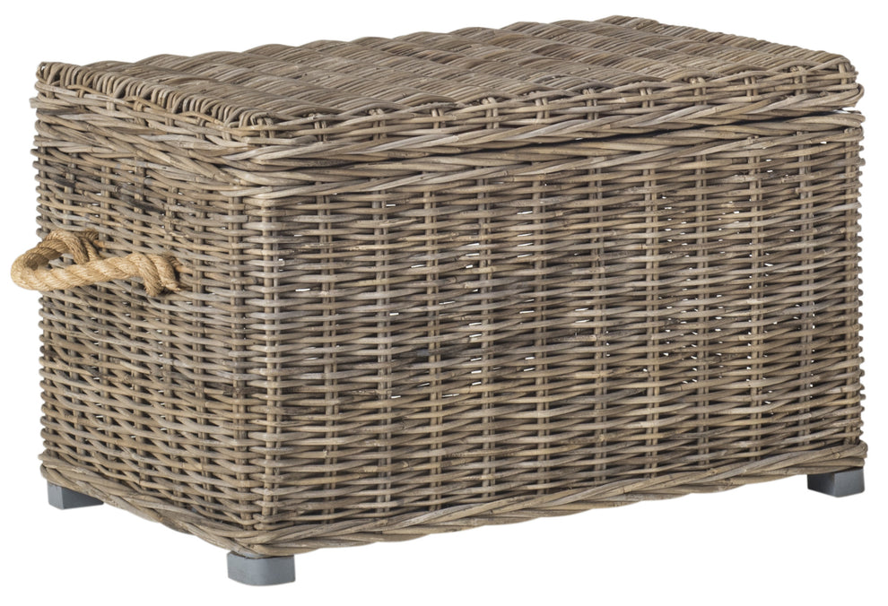 Safavieh Salim Wicker Trunk | Cabinets | Modishstore - 1