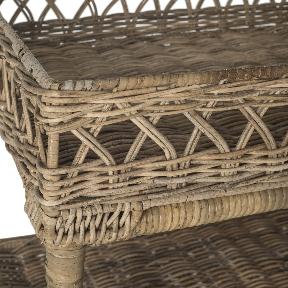 Safavieh Ajani Wicker 3 Tier Accent Table | Accent Tables | Modishstore - 3