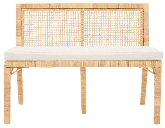 Safavieh Civility Antique Webbing Sofa Bench - Natural | Benches | Modishstore