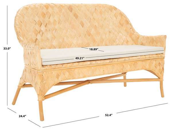 Safavieh Chorus Woven Sofa Bench - Natural | Benches | Modishstore - 3