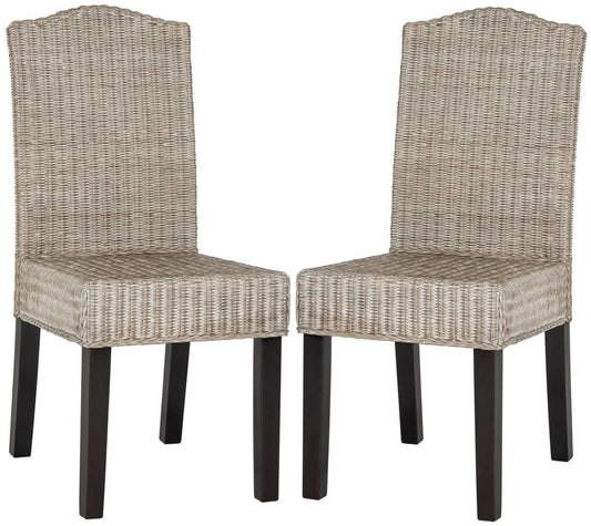 Safavieh Odette 19''H Wicker Dining Chair Set Of 2 - Antique | Dining Chairs | Modishstore
