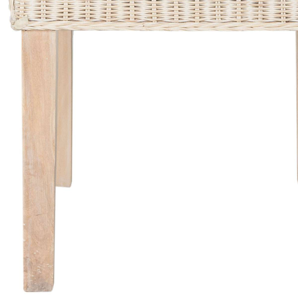 Safavieh Odette 19''H Wicker Dining Chair Set Of 2 - White Washed | Dining Chairs | Modishstore - 3