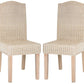 Safavieh Odette 19''H Wicker Dining Chair Set Of 2 - White Washed | Dining Chairs | Modishstore
