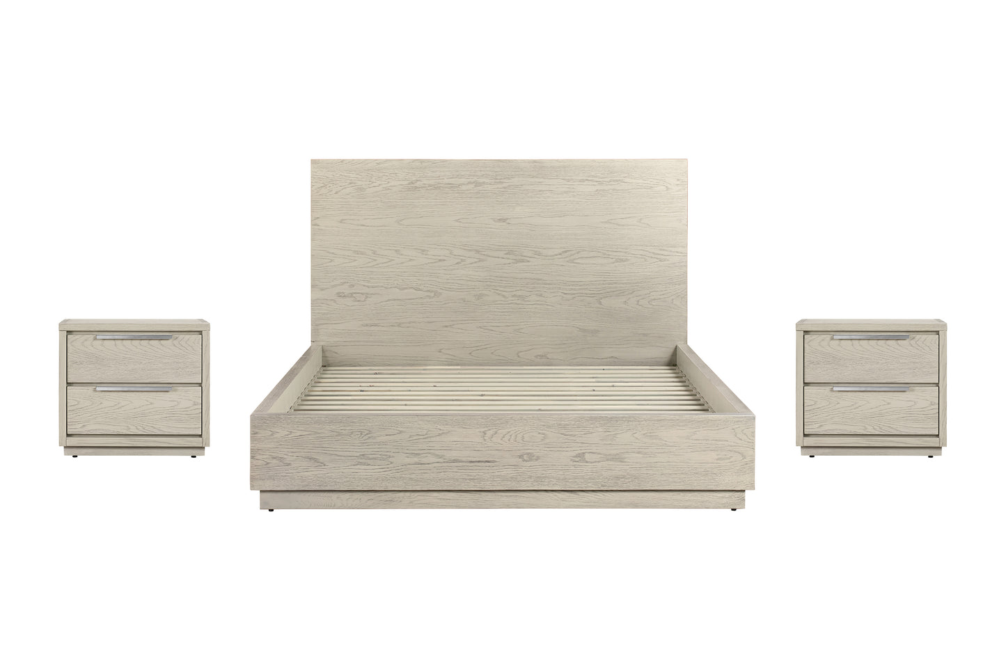 Abbey Queen 3 Piece Bedroom Set in Grey Oak Wood By Armen Living | Bedroom Sets | Modishstore - 2