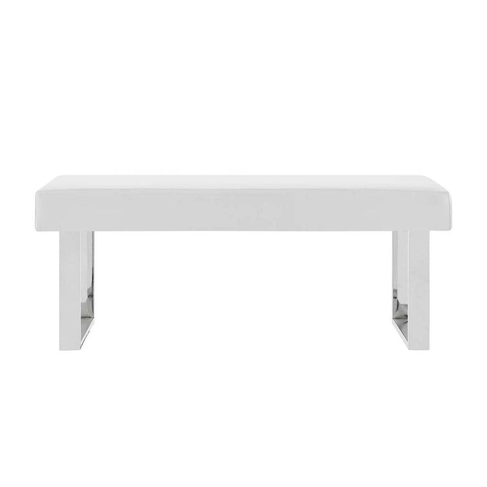 Amanda 3 Piece White Rectangular Dining Set By Armen Living | Dining Sets | Modishstore - 3