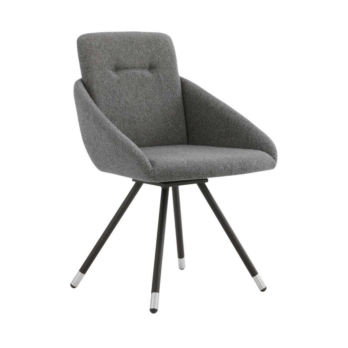 Andes and Granada Gray Fabric 5 Piece Rectangular Dining Set By Armen Living | Dining Sets |  Modishstore  - 3