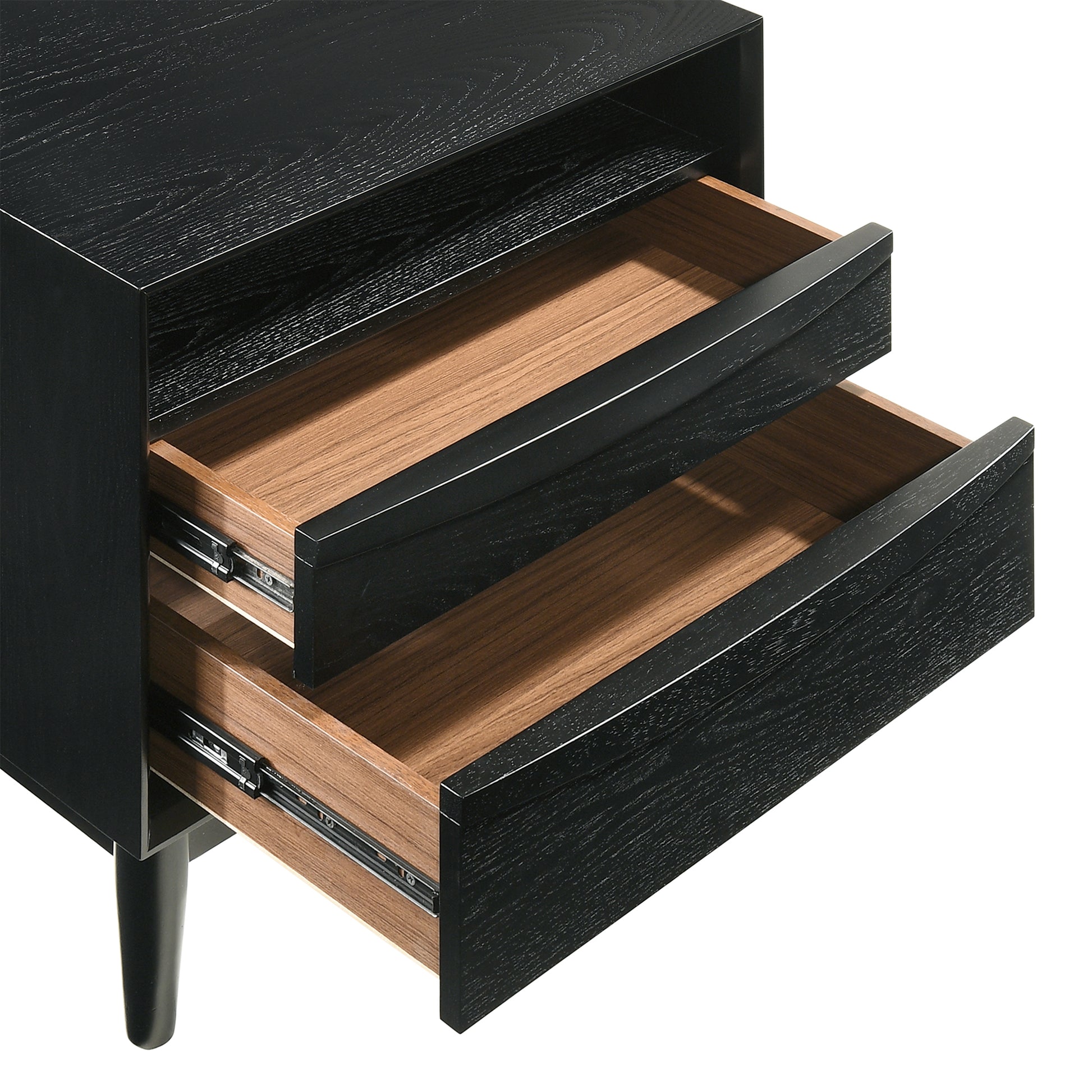 Artemio King 3 Piece Wood Bedroom Set in Black Finish By Armen Living | Bedroom Sets | Modishstore - 7